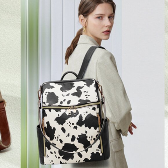 Vegan Leather Backpack - Picture 4 of 6